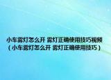 小车雾灯怎么开 雾灯正确使用技巧视频（小车雾灯怎么开 雾灯正确使用技巧）