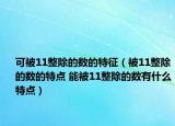 可被11整除的数的特征（被11整除的数的特点 能被11整除的数有什么特点）