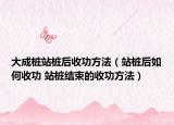 大成桩站桩后收功方法（站桩后如何收功 站桩结束的收功方法）