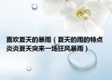 喜欢夏天的暴雨（夏天的雨的特点 炎炎夏天突来一场狂风暴雨）