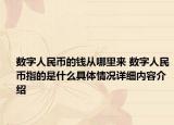 数字人民币的钱从哪里来 数字人民币指的是什么具体情况详细内容介绍
