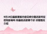 9月19日最新更新内容花呗分期还款对征信有影响吗 和最低还款哪个好 详细情况介绍