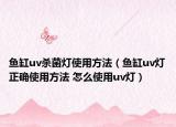 鱼缸uv杀菌灯使用方法（鱼缸uv灯正确使用方法 怎么使用uv灯）
