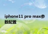 iphone11 pro max参数配置