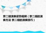 京二胡演奏姿势视频（京二胡的演奏方法 京二胡的演奏技巧）
