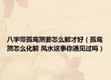 八字带孤鸾煞要怎么解才好（孤鸾煞怎么化解 风水这事你遇见过吗）