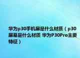 华为p30手机屏是什么材质（p30屏幕是什么材质 华为P30Pro主要特征）