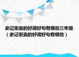 史记里面的好词好句有哪些三年级（史记里面的好词好句有哪些）