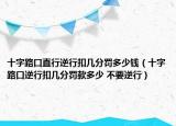 十字路口直行逆行扣几分罚多少钱（十字路口逆行扣几分罚款多少 不要逆行）
