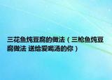 三花鱼炖豆腐的做法（三枪鱼炖豆腐做法 送给爱喝汤的你）