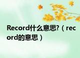 Record什么意思?（record的意思）