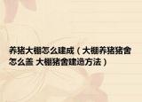 养猪大棚怎么建成（大棚养猪猪舍怎么盖 大棚猪舍建造方法）