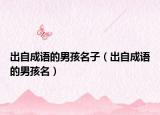 出自成语的男孩名子（出自成语的男孩名）