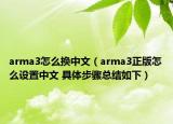 arma3怎么换中文（arma3正版怎么设置中文 具体步骤总结如下）
