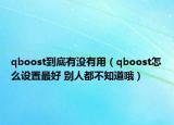 qboost到底有没有用（qboost怎么设置最好 别人都不知道哦）