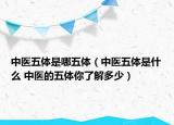 中医五体是哪五体（中医五体是什么 中医的五体你了解多少）