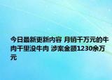 今日最新更新内容 月销千万元的牛肉干里没牛肉 涉案金额1230余万元