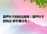 葫芦叶子的钩法视频（葫芦叶子的钩法 新手看过来）