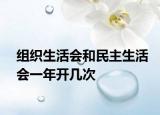 组织生活会和民主生活会一年开几次