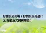 好的反义词呢（好的反义词是什么 好的反义词有哪些）