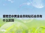 爱奇艺中黄金会员和钻石会员有什么区别