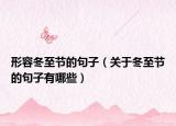 形容冬至节的句子（关于冬至节的句子有哪些）