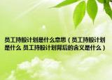 员工持股计划是什么意思（员工持股计划是什么 员工持股计划背后的含义是什么）