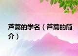 芦蒿的学名（芦蒿的简介）