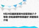 9月20日最新更新内容翡翠的八个等级 你知道哪种等级最好 详细情况介绍