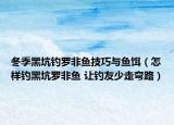 冬季黑坑钓罗非鱼技巧与鱼饵（怎样钓黑坑罗非鱼 让钓友少走弯路）
