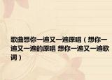 歌曲想你一遍又一遍原唱（想你一遍又一遍的原唱 想你一遍又一遍歌词）