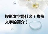 楔形文字是什么（楔形文字的简介）