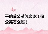 干的蒲公英怎么吃（蒲公英怎么吃）