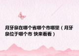 月牙泉在哪个省哪个市哪里（月牙泉位于哪个市 快来看看）