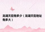 龙湖天街有多少（龙湖天街地址 有多大）