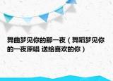 舞曲梦见你的那一夜（舞蹈梦见你的一夜原唱 送给喜欢的你）