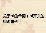 关于bl的单词（bl开头的单词举例）
