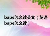 bape怎么读英文（英语bape怎么读）
