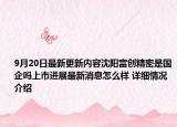 9月20日最新更新内容沈阳富创精密是国企吗上市进展最新消息怎么样 详细情况介绍