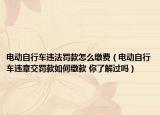 电动自行车违法罚款怎么缴费（电动自行车违章交罚款如何缴款 你了解过吗）
