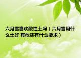 六月雪喜欢酸性土吗（六月雪用什么土好 其他还有什么要求）