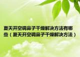 夏天开空调鼻子干燥解决方法有哪些（夏天开空调鼻子干燥解决方法）