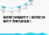 海尔双门冰箱的尺寸（海尔双门冰箱尺寸 列举几款出来）