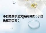 小白兔故事全文免费阅读（小白兔故事全文）