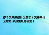 你个臭弟弟是什么意思（臭弟弟什么意思 来源出处是哪里）