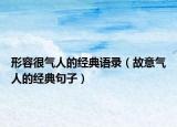 形容很气人的经典语录（故意气人的经典句子）