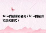 True的副词和名词（true的名词和副词形式）