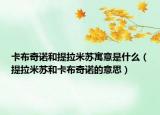 卡布奇诺和提拉米苏寓意是什么（提拉米苏和卡布奇诺的意思）