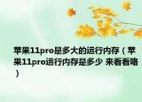 苹果11pro是多大的运行内存（苹果11pro运行内存是多少 来看看咯）