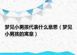 梦见小男孩代表什么意思（梦见小男孩的寓意）